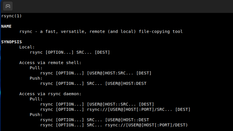 rsync в Linux