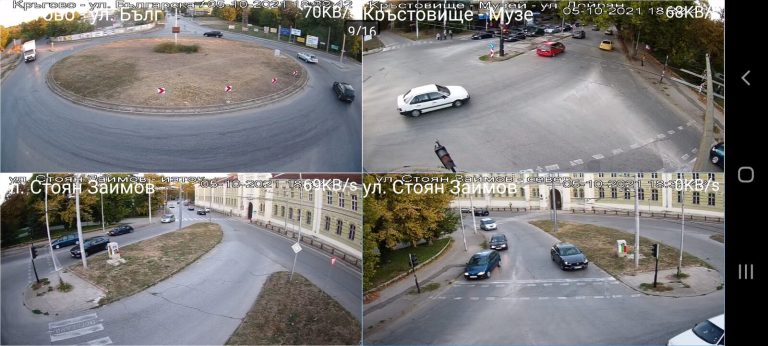 Мозайка от DSS: четири кръстовища на един екран, октомври 2021.